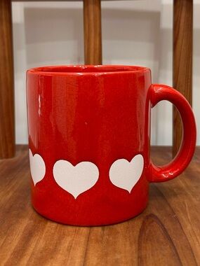 Vintage Waechtersbach Red White Heart Tea Coffee Tea Mug Cup Retro